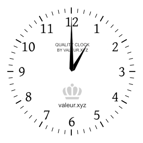 Analog clock showing the time 1 AM