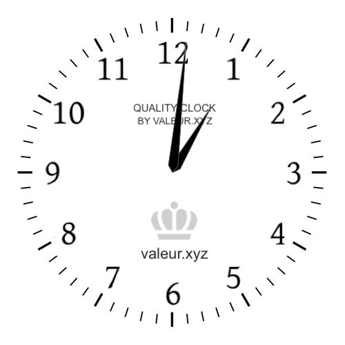 1:01 PM on an analog clock (One-oh-one PM) Analog clock showing the time 1:01 PM