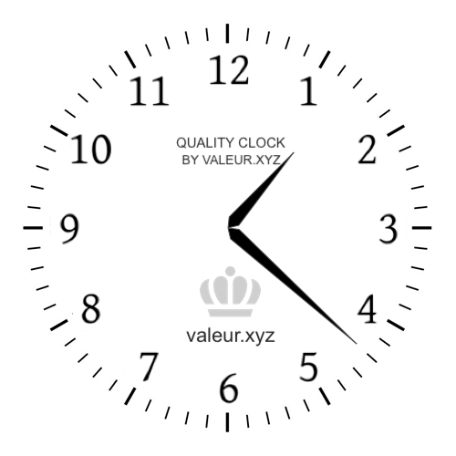 Analog clock showing the time 1:22 PM