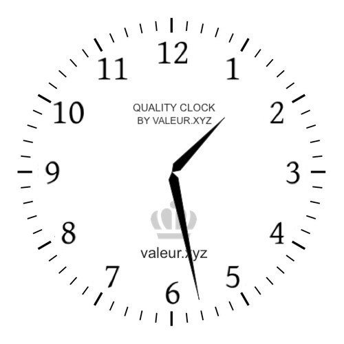 Analog clock showing the time 1:28 PM