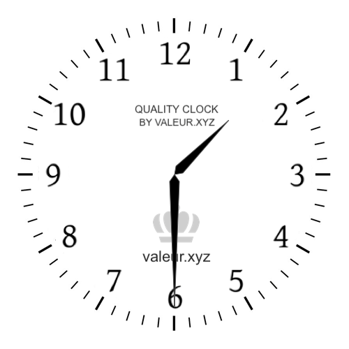 Analog clock showing the time 1:30 PM