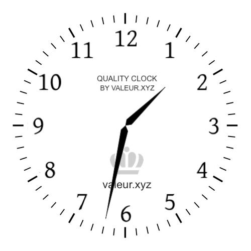 Analog clock showing the time 1:32 PM