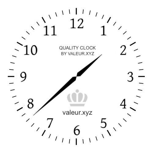 1:38 AM on an analog clock (One-thirty-eight AM) Analog clock showing the time 1:38 AM