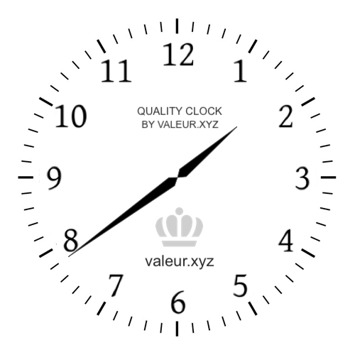 Analog clock showing the time 1:39 PM