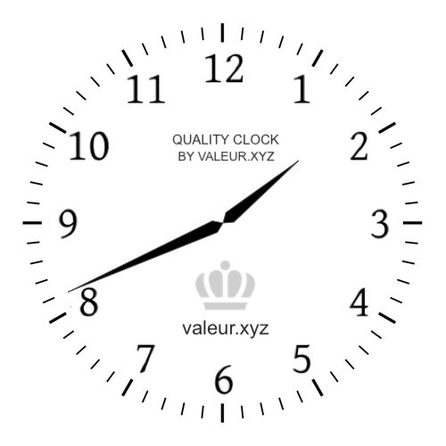Analog clock showing the time 1:41 PM