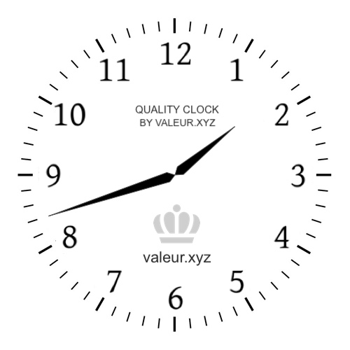 Analog clock showing the time 1:42 PM