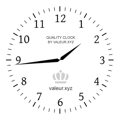 Analog clock showing the time 1:44 PM