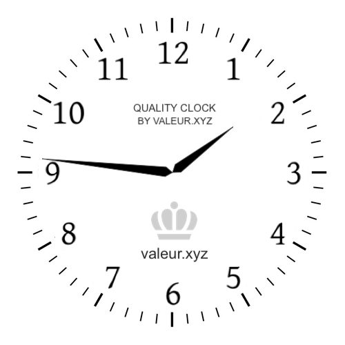 Analog clock showing the time 1:46 AM