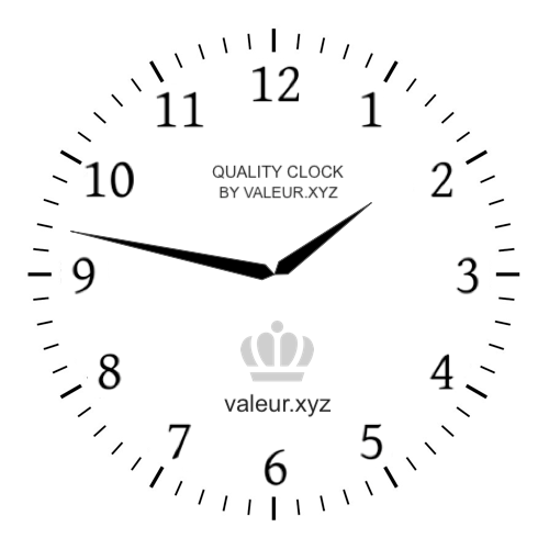 Analog clock showing the time 1:47 PM
