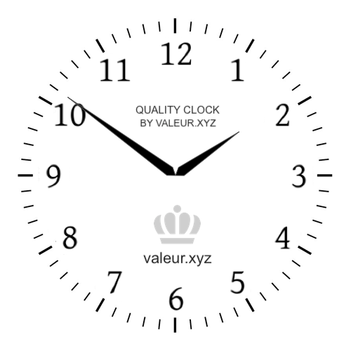 Analog clock showing the time 1:51 PM