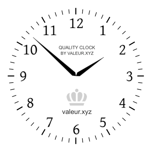 Analog clock showing the time 1:52 PM