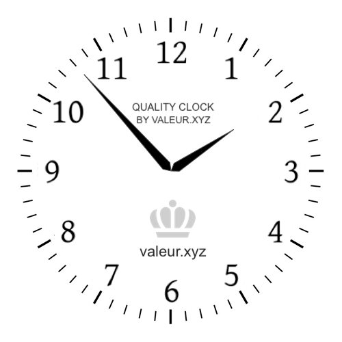 Analog clock showing the time 1:53 PM