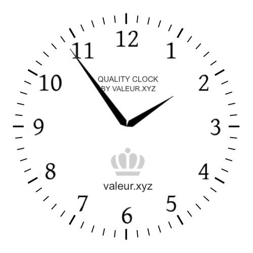 Analog clock showing the time 1:54 AM