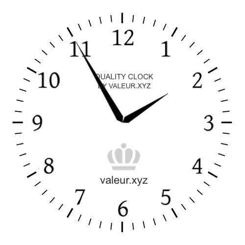 Analog clock showing the time 1:55 PM