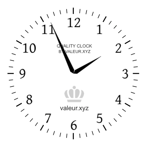 Analog clock showing the time 1:56 PM