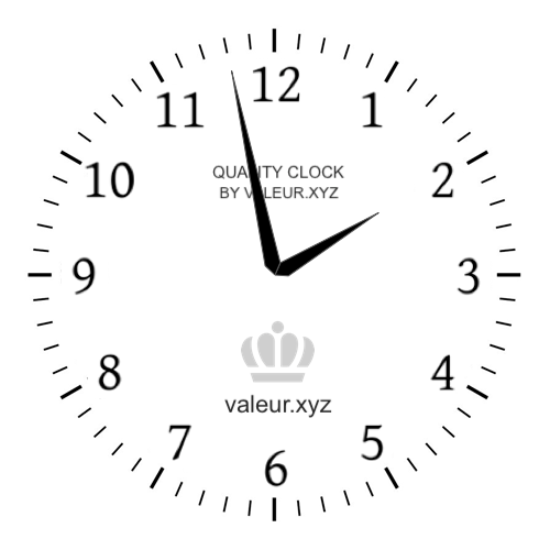 Analog clock showing the time 1:58 AM