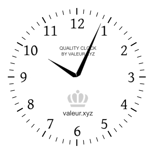 Analog clock showing the time 10:04 PM