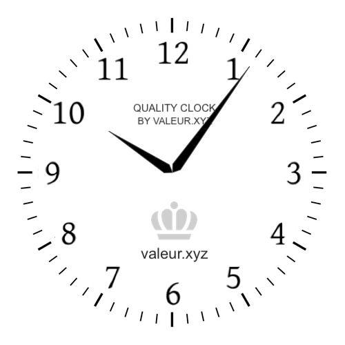 Analog clock showing the time 10:06 AM