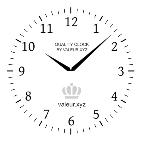 10:08 PM on an analog clock (Ten-oh-eight PM) Analog clock showing the time 10:08 PM