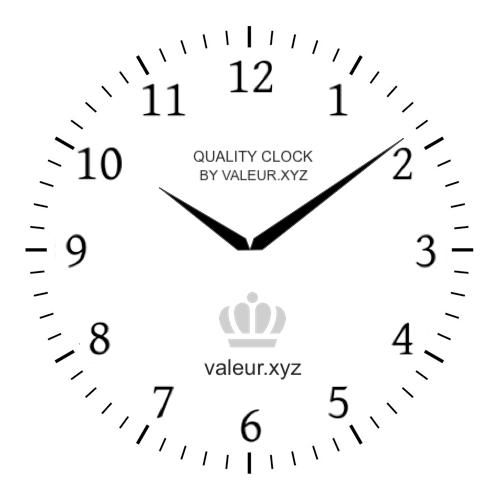 Analog clock showing the time 10:09 PM