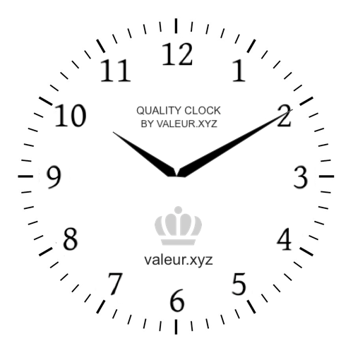 Analog clock showing the time 10:10 PM