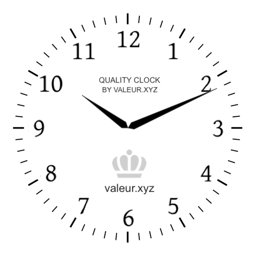 Analog clock showing the time 10:11 PM