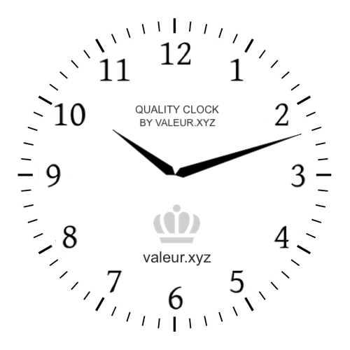 Analog clock showing the time 10:12 AM