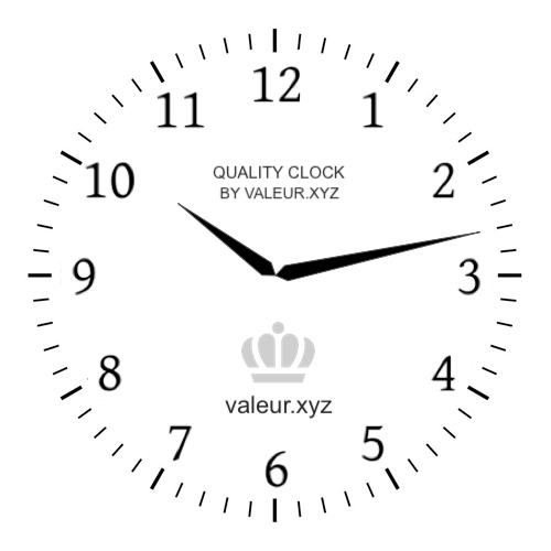 Analog clock showing the time 10:13 PM