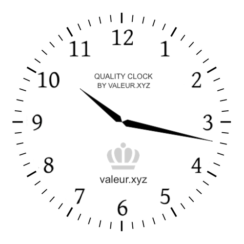 Analog clock showing the time 10:17 PM