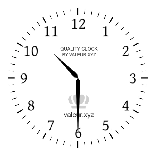 Analog clock showing the time 10:30 AM