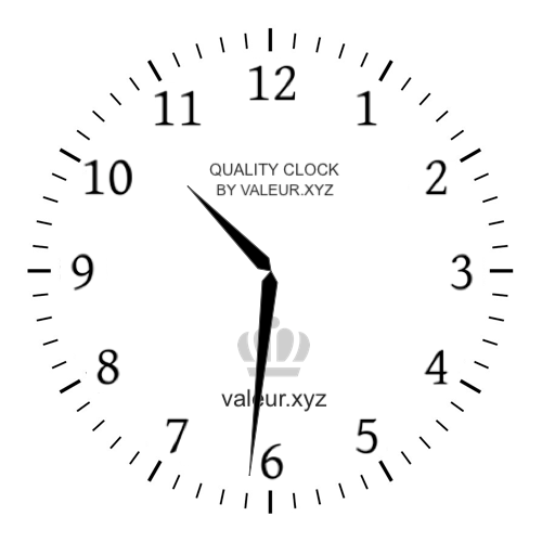 Analog clock showing the time 10:31 AM