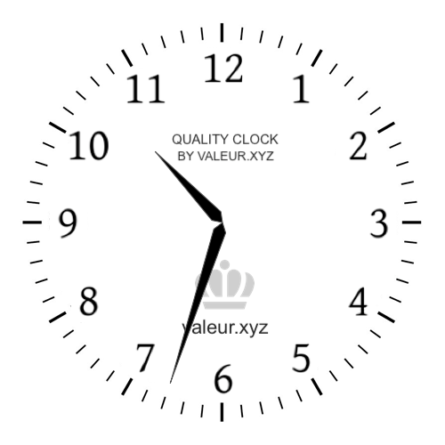 10:33 AM on an analog clock (Ten-thirty-three AM) Analog clock showing the time 10:33 AM