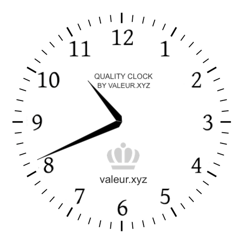 10:41 AM on an analog clock (Ten-forty-one AM) Analog clock showing the time 10:41 AM