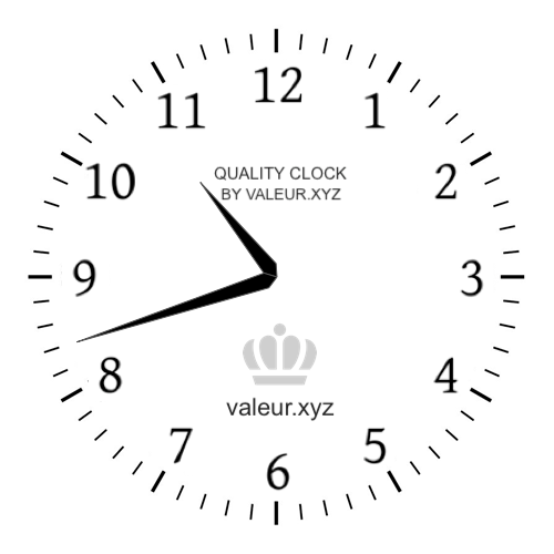 Analog clock showing the time 10:42 AM