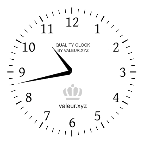 Analog clock showing the time 10:43 AM