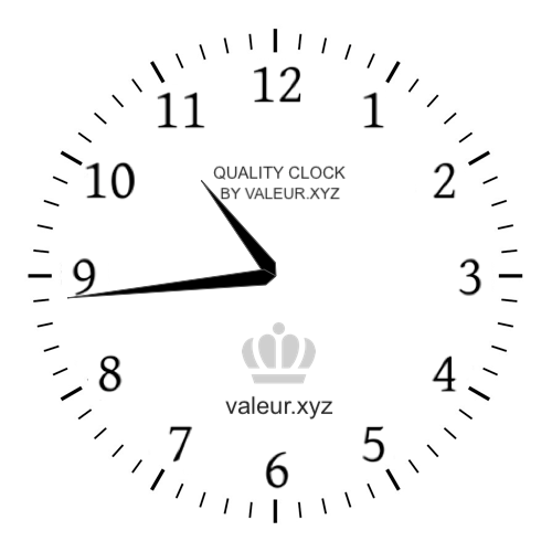 Analog clock showing the time 10:44 AM