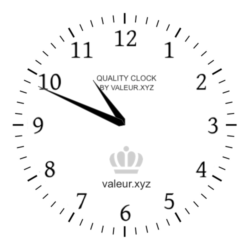 10:49 AM on an analog clock (Ten-forty-nine AM) Analog clock showing the time 10:49 AM