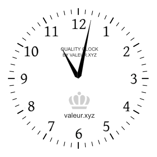 11:02 PM on an analog clock (Eleven-oh-two PM) Analog clock showing the time 11:02 PM