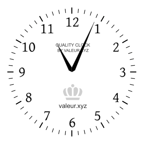 11:04 PM on an analog clock (Eleven-oh-four PM) Analog clock showing the time 11:04 PM