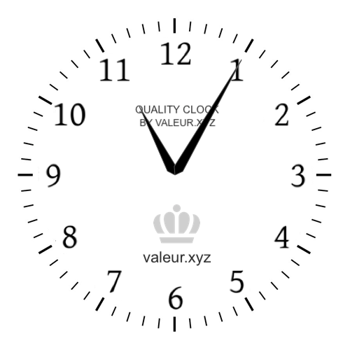 Analog clock showing the time 11:05 PM