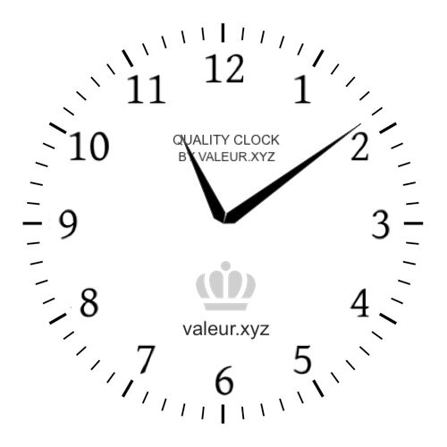 11:09 AM on an analog clock (Eleven-oh-nine AM) Analog clock showing the time 11:09 AM