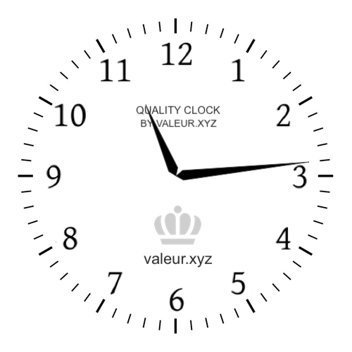 Analog clock showing the time 11:14 PM