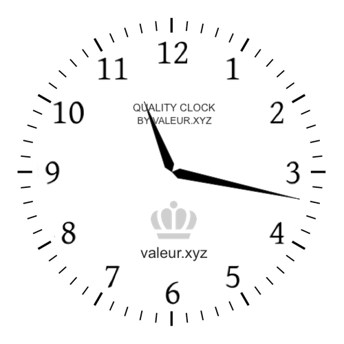 Analog clock showing the time 11:17 AM