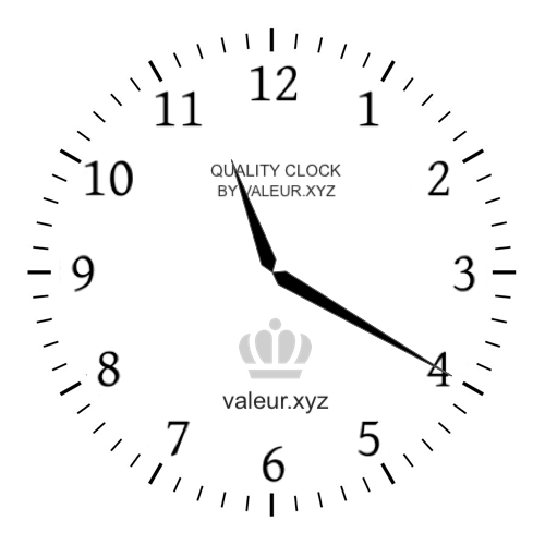 Analog clock showing the time 11:20 AM