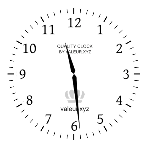 Analog clock showing the time 11:29 PM