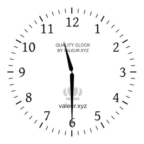 Analog clock showing the time 11:30 PM