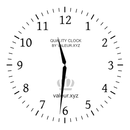 Analog clock showing the time 11:31 PM