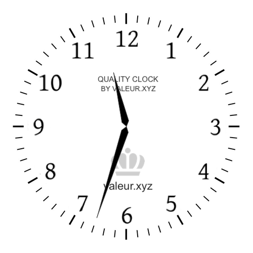 Analog clock showing the time 11:33 PM