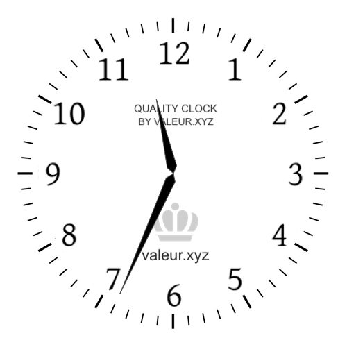 Analog clock showing the time 11:34 AM