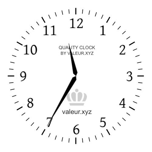 Analog clock showing the time 11:35 PM